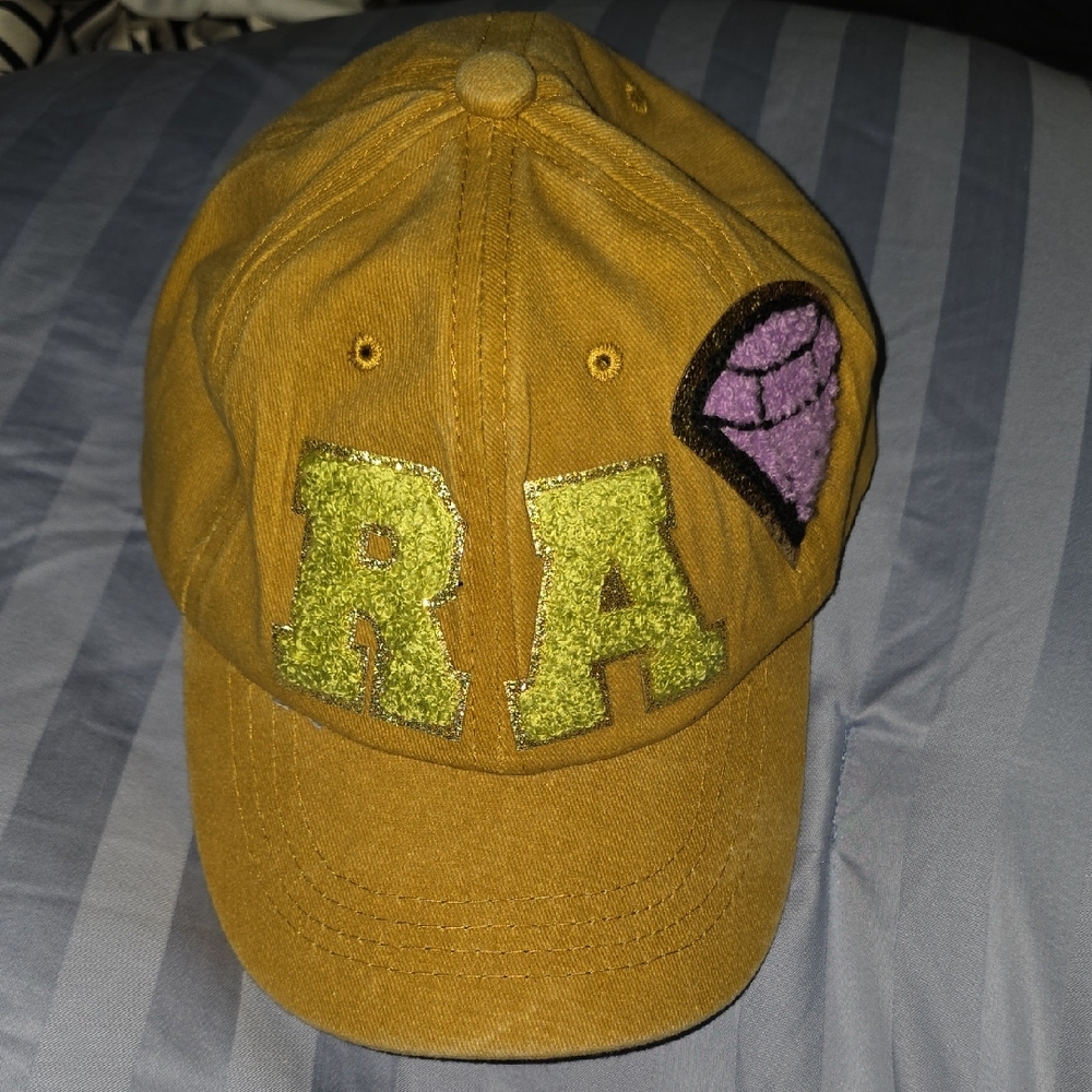 Brown Cap with Glitter Letters and Patch